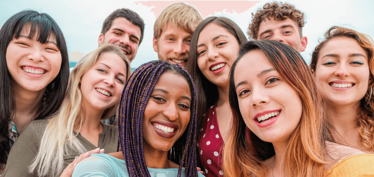 group of young adults smiling